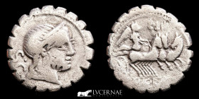 C. Naevius Balbus Silver Denarius 3.42 g. 18 mm. Rome 79 B.C. Fine (BC+)