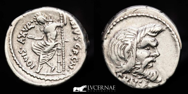 Roman Republic - C. Vibius C. f. C. n. Pansa Caetronianus, silver denarius (4,04...