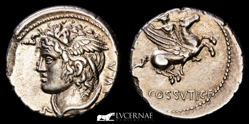 Roman Republic - L. Cossutius C.F. Sabula. Silver
denarius (3.83 g. 18 mm.) Rome...