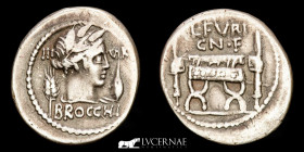 L.Furius Cn.f Brocchus Silver Denarius 3.49 g. 20 mm. Rome 63 BC Good very fine (MBC+)