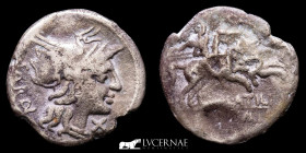 Roman Republic M. Atilius Saranus Silver Denarius 3.43 g. 19 mm. Rome 148 BC Vey Fine