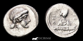 M. Plaetorius M.f. Cestianus Silver  Denarius 3,58 g. 19 mm Rome 67 B.C.  Very fine