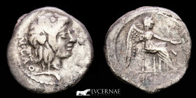 M. Porcius Cato Silver Quinarius 1,78 g. 15 mm. Rome 89 B.C. Good very fine (MBC)