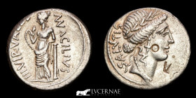 Man. Acilius Glabrio Silver Denarius 3,89 g., 19 mm. Rome 49 BC  Extremely fine.