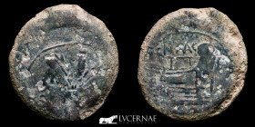 Pompeius Magnus Æ Bronze As 24.43 g. 33 mm Tarraconensis 43-36 B.C. Very Fine