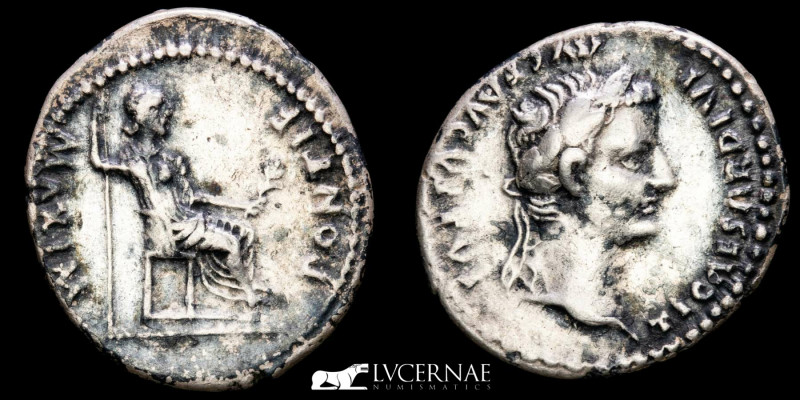 Roman Empire - TIBERIUS. - Silver Denarius. (3.56 g. 20 mm.). 36-37 AD Lugdunum....