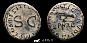 Claudius I Bronze Quadrans  3.29 g. 16 mm. Rome 42 A.D Good very fine