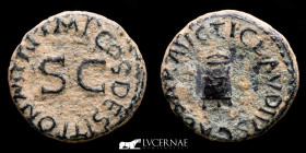 Claudius I Bronze Quadrans  2.21 g.,16 mm. Rome 41 AD Good very fine