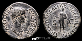 Antonia bronze Dupondius 12,61 g, 29 mm Rome 42 A.D. EF