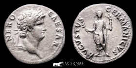 Nero  Silver Denarius 2,67 g., 18 mm. Rome 64-65 A.D. GVF