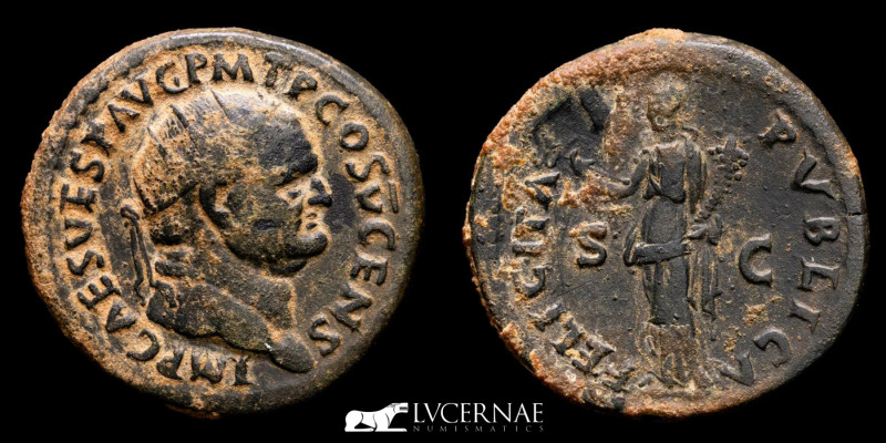 Roman Empire - Vespasian (69-79 A.D.) Æ Dupondius. Rome, AD 74. 

IMP CAES VESP ...