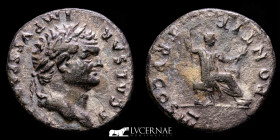 Titus as Caesar Silver Denarius 3.01 g. 19 mm. Rome 69-79 A.D. nEF / Near Extermely Fine