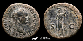 Domitian (AD 81-96) bronze As 10,13 g. 27 mm. Rome 80-81 A.D. Good very fine