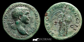Trajan Bronze Sestertius 22,12 g., 32 mm. Rome 103/4 A.D. Good Very Fine