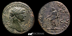 Trajan Bronze Dupondius 11,69 g., 27 mm. Rome 98-117 A.D. Good very fine