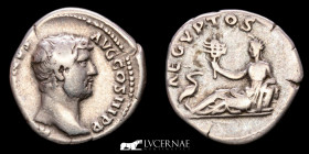 Hadrian (117-138 AD.) Silver Denarius 3.09 g., 19 mm. Rome 134-138 AD. Good very fine