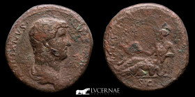Hadrian Bronze Sestertius 21.60 g. 32 mm. Rome 134-138 A.D. Very fine (MBC)