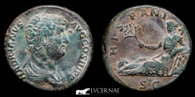 Hadrian Bronze Sestertius 22.83 g., 31 mm. Rome 125-127 A.D. Good very fine