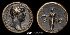 Hadrian Bronze Sestertius 25.38 g., 30 mm. Rome 117-138 A.D. Good very fine