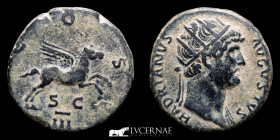 Hadrian (117-138 AD.) Æ Bronze Æ Dupondius 9.51 g. 25 mm. Rome 125-128 AD. Good very fine (MBC)