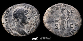 Hadrian Bronze As  13,52 g.,27  mm. Rome 121-122 A.D. VF