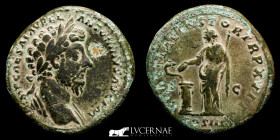 M Aurelius Æ Bronze Sestertius 27.32 g. 33 mm. Rome 162 Good very fine (MBC)