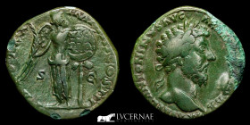 Marcus Aurelius Bronze Sestertius  18.04g, 30mm, 12h. Rome 161-180 A.D. Good very fine