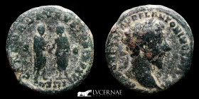 Marcus Aurelius Bronze As 11.05 g., 25 mm. Rome 161 A.D. Good very fine