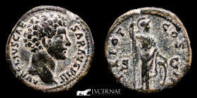 Marcus Aurelius as Caesar Bronze As 13,18 g., 27 mm. Rome 145 A.D. Good very fine