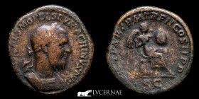 Macrinus Bronze Sestertius 25.85 g., 31 mm. Rome 217 AD Good very fine