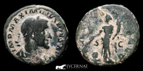 Maximinus Thrax Bronze As 10.68 g., 26 mm. Rome 235-238 A.D. Good very fine