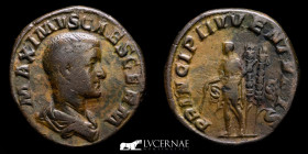 Maximus as Caesar Bronze Sestertius 21.65 g., 30 mm. Rome 236-238 A.D. Good very fine