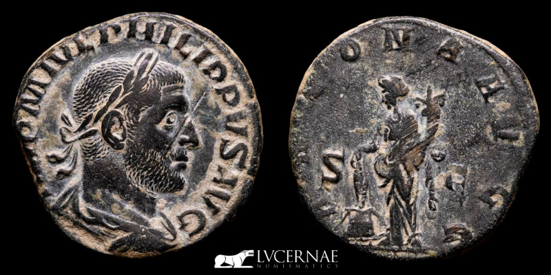 Roman Empire - Philip I (244-249 A.D.) Æ Sestertius (17.26 g., 28 mm.). Rome, AD...