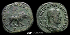 Philip I Arab Bronze Sestertius 15.80 g., 30 mm. Rome 244-249 A.D. Good very fine