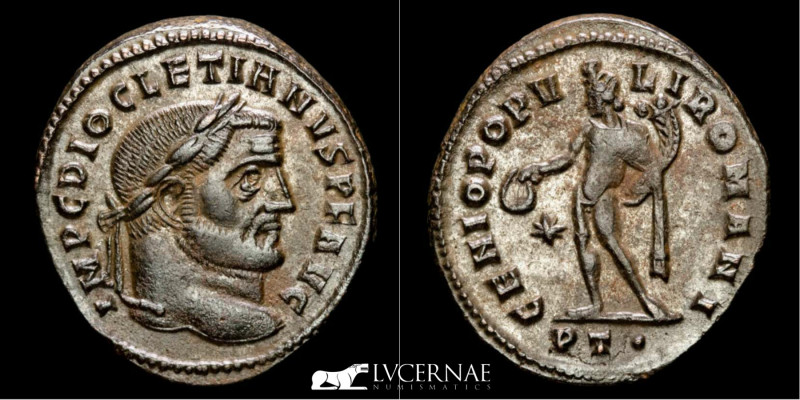 Diocletian. A.D. 284-305. AE follis (8.65 g. 28 mm.)
Ticinum mint, Struck A.D. 2...