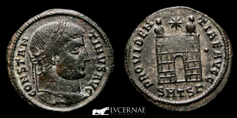 Constantine I, AE follis, Thessalonica. 

CONSTAN-TINVS AVG, laureate head right...