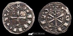 Alfonso VI (1072-1109) Silver Dinero 1.14 g. 19 mm. Toledo 1072-1109 MBC