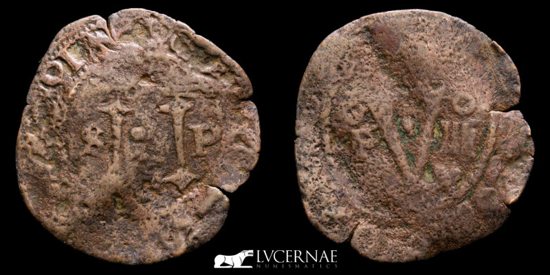 Spain - Carlos and Juana (1504-1555)

Copper IIII (4) maravedís (2,01 g. 26 mm.)...