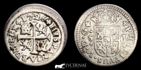Felipe V Bronze  1/2 real  1,19 g 15 mm.  Sevilla 1726-J Good fine