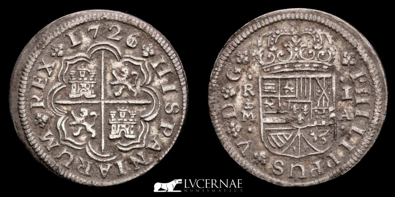 España - Felipe V (1700-1746). 

Silver Real (2,85 g. 20 mm.). Madrid 1726 A.

G...