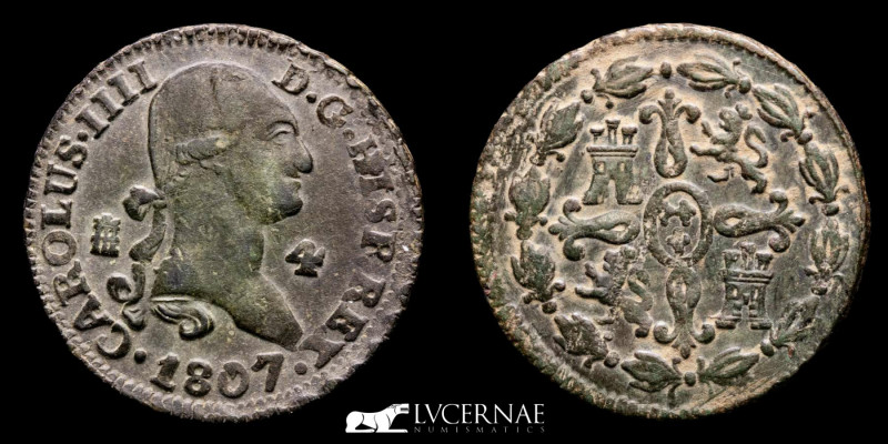 Spain - Carlos IV, 4 maravedis copper coin(11,75 g. 31 mm.) minted in Segovia in...