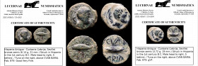 Lot comprising 2 Cunbaria bronze coins. GVF
