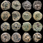 Lot comprising 8 Carisa (Bronos) bronze coins. Rome III-IV centuries A.D. GVF
