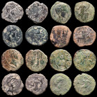 Lot comprising 8 Augustus (Irippo) bronze coins. Rome III-IV centuries A.D. GVF