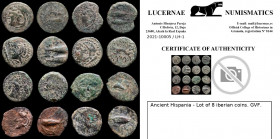 Lot comprising 8 Æ iberian coins. GVF