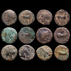 Lot comprising 6 Æ Carthaginian coins. GVF