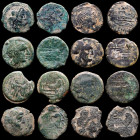 Lot comprising 8 Æ Semis. Anonymous.  Rome 150-100 B.C. GVF