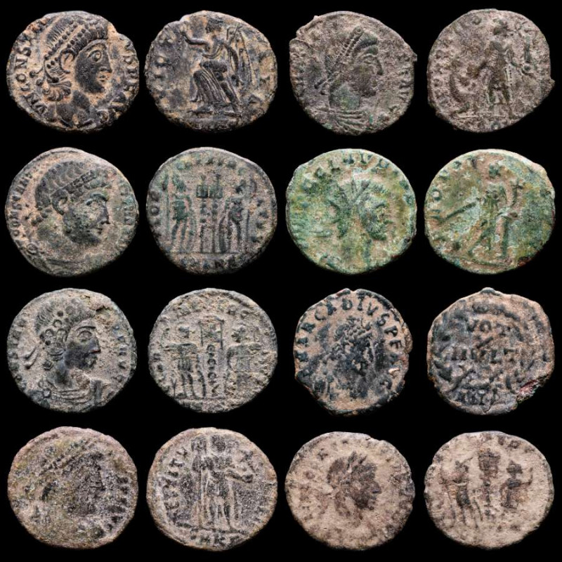 Roman Empire.

Lot of 8 Æ coins. 

Claudius II - Constantine I (2) - Constans (2...