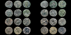 Lot comprising 12 Roman bronze coins. Rome III-IV centuries A.D. GVF
