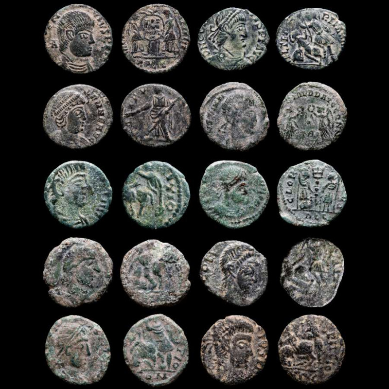 Roman Empire.

Lot of 12 Æ coins. Barbarous imitative.

Magnentius - Helena - Co...